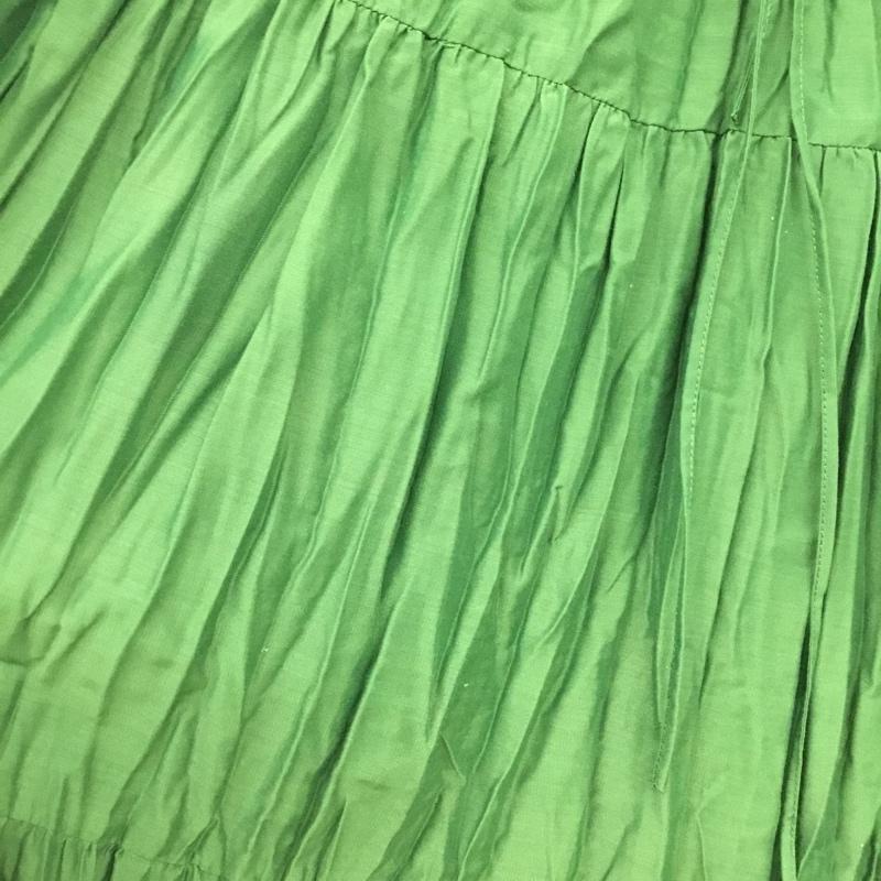 ミラオーウェン Mila Owen スカート ロングスカート 09WFS202067 ワッシャーマキシティアードスカート 1 無地 緑 / グリーン / green レディース USED 古着 中古 10154955