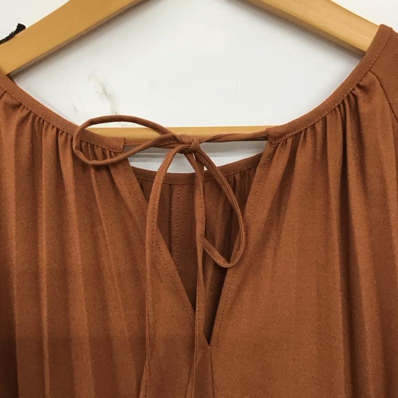 ミラオーウェン Mila Owen ワンピース ロングスカート 09WF0194075 プリーツロングワンピース 長袖 0 無地 茶 / ブラウン / brown レディース USED 古着 中古 10154956