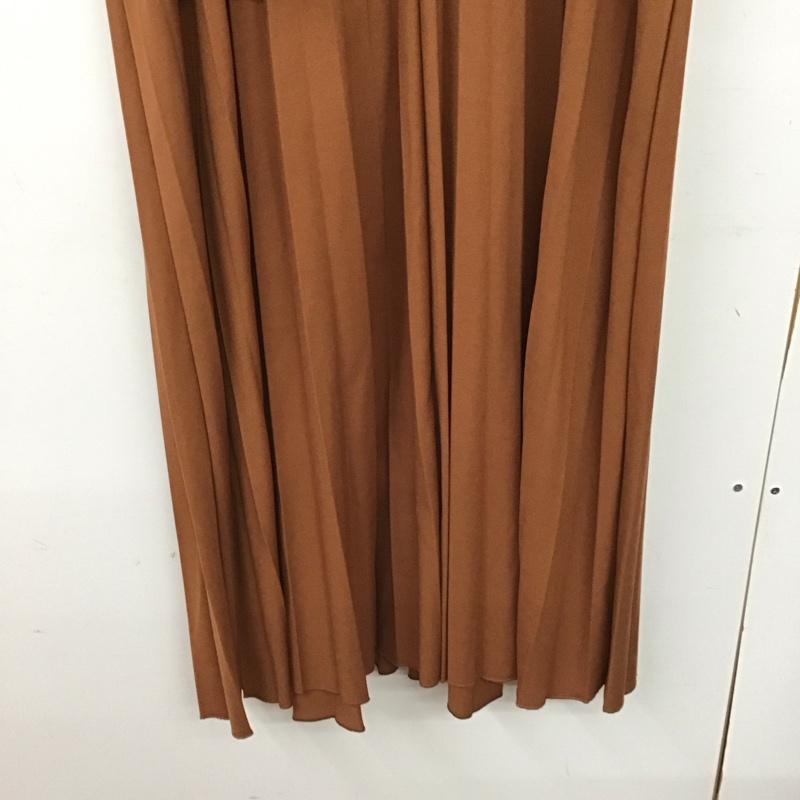 ミラオーウェン Mila Owen ワンピース ロングスカート 09WF0194075 プリーツロングワンピース 長袖 0 無地 茶 / ブラウン / brown レディース USED 古着 中古 10154956