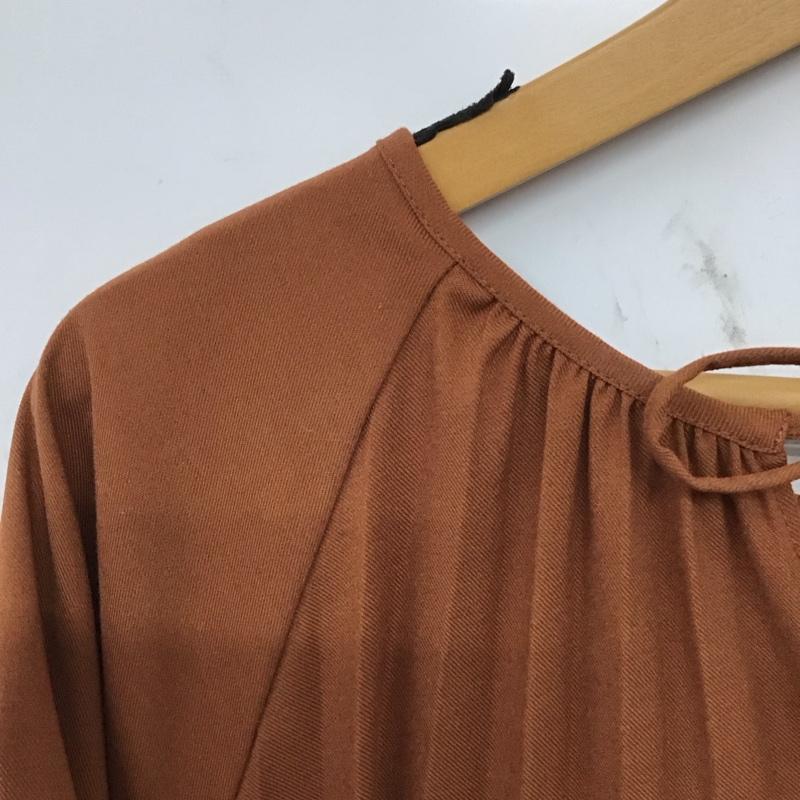 ミラオーウェン Mila Owen ワンピース ロングスカート 09WF0194075 プリーツロングワンピース 長袖 0 無地 茶 / ブラウン / brown レディース USED 古着 中古 10154956