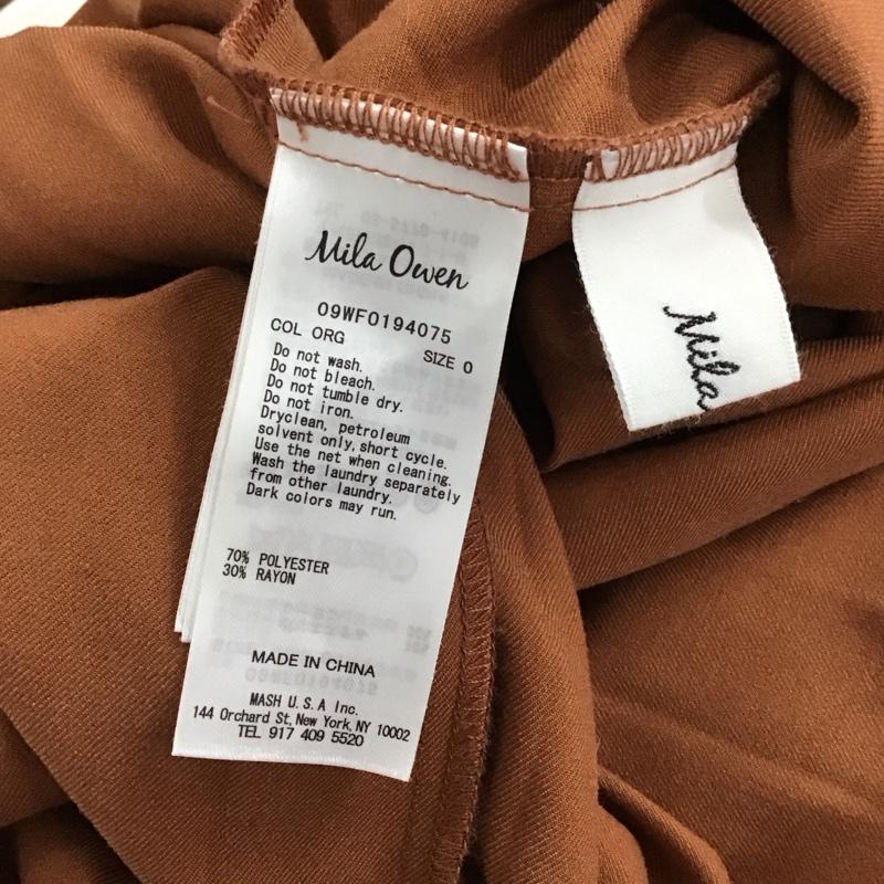 ミラオーウェン Mila Owen ワンピース ロングスカート 09WF0194075 プリーツロングワンピース 長袖 0 無地 茶 / ブラウン / brown レディース USED 古着 中古 10154956