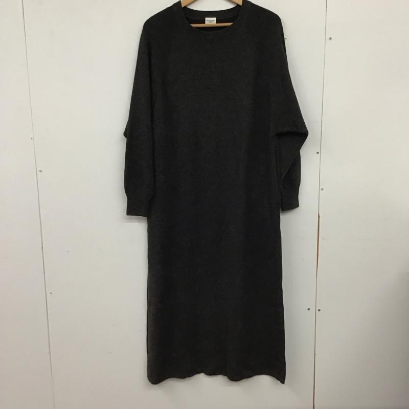 アーバンリサーチドアーズ URBAN RESEARCH DOORS ワンピース ロングスカート DRA7-26E107 スウェットライクニットワンピース FREE 無地 チャコールグレー / チャコールグレー / レディース USED 古着 中古 10154957