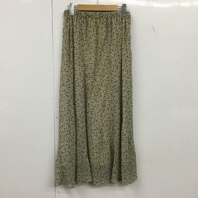 アースミュージックアンドエコロジー earth music&ecology スカート ロングスカート FREE 総柄 アイボリー / アイボリー / レディース USED 古着 中古 10154959