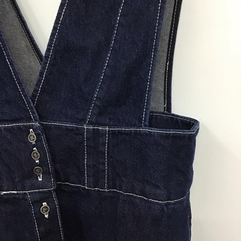 ザラ ZARA ワンピース ロングスカート 5899 066 407 デニムジャンパースカート タグ付き M 無地 インディゴ / インディゴ / Indigo レディース USED 古着 中古 10154966