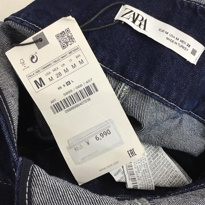 ザラ ZARA ワンピース ロングスカート 5899 066 407 デニムジャンパースカート タグ付き M 無地 インディゴ / インディゴ / Indigo レディース USED 古着 中古 10154966
