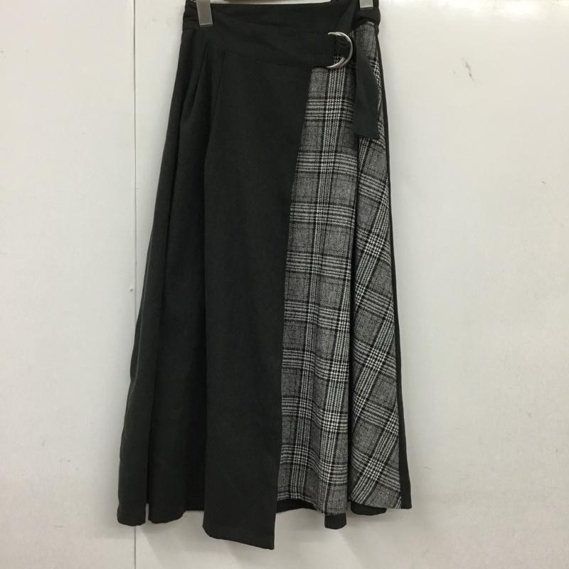 レイカズン Ray Cassin スカート ロングスカート M 無地 X チェック マルチカラー / マルチカラー / multicolor レディース USED 古着 中古 10154967