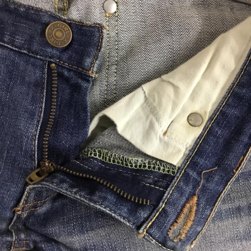 エックスガール X-girl パンツ デニム、ジーンズ 27インチ 無地 インディゴ / インディゴ / Indigo レディース USED 古着 中古 10154969