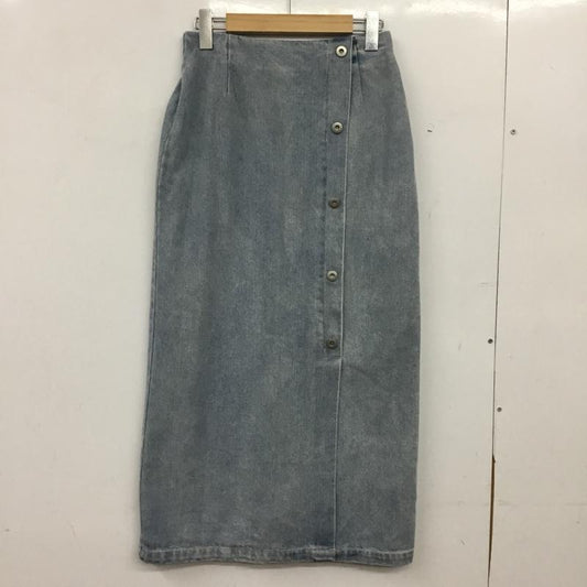 ナイスクラップ NICE CLAUP スカート ロングスカート デニムスカート タグ付 FREE 無地 青 / ブルー / blue レディース USED 古着 中古 10154971