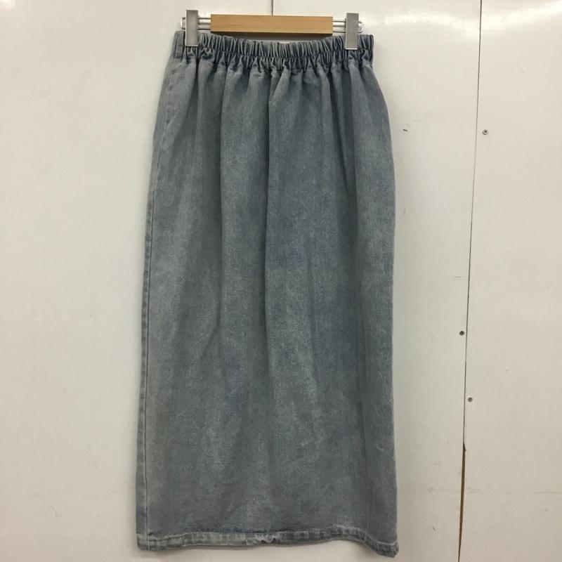 ナイスクラップ NICE CLAUP スカート ロングスカート デニムスカート タグ付 FREE 無地 青 / ブルー / blue レディース USED 古着 中古 10154971