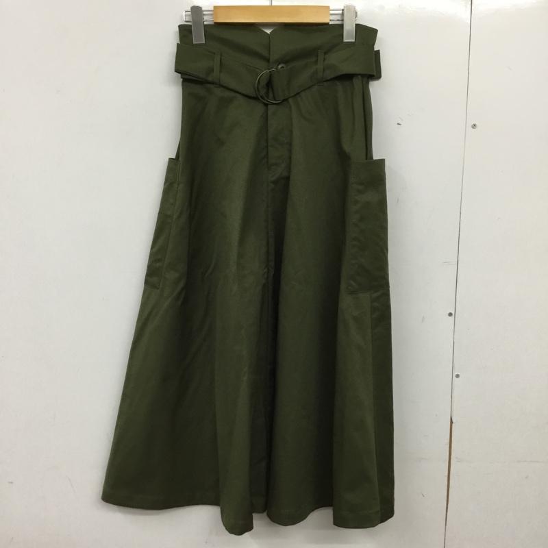 ジーナシス JEANASIS スカート ロングスカート JS050230AD ミリタリーポケットフレアスカート FREE 無地 カーキ / カーキ / khaki レディース USED 古着 中古 10154972