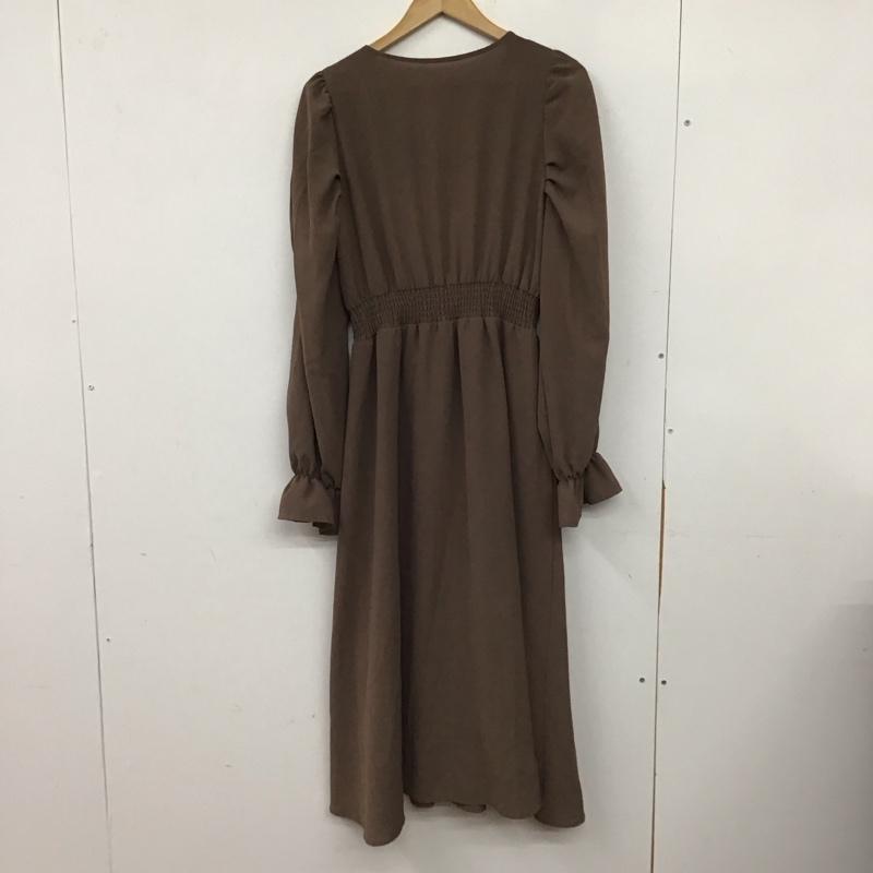 ムルーア MURUA ワンピース ロングスカート 122150311701-01 長袖 FREE 無地 茶 / ブラウン / brown レディース USED 古着 中古 10154973
