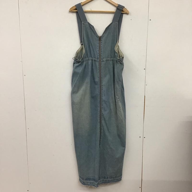 ニコアンド niko and... ワンピース ロングスカート NKB36746RM ジャンパースカート デニム FREE 無地 水色 / ライトブルー / レディース USED 古着 中古 10154974
