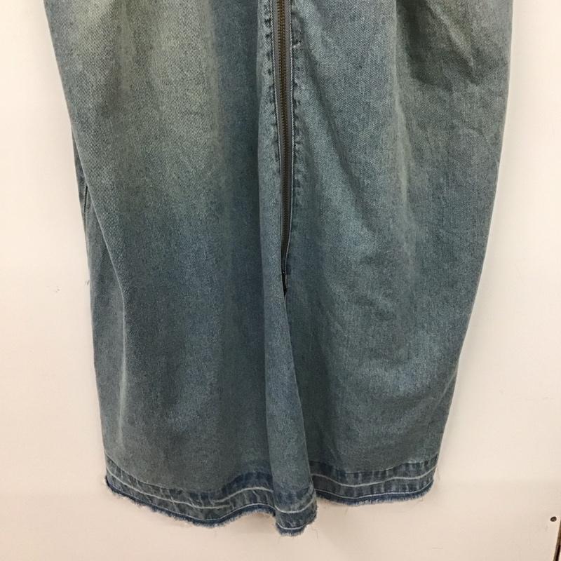 ニコアンド niko and... ワンピース ロングスカート NKB36746RM ジャンパースカート デニム FREE 無地 水色 / ライトブルー / レディース USED 古着 中古 10154974