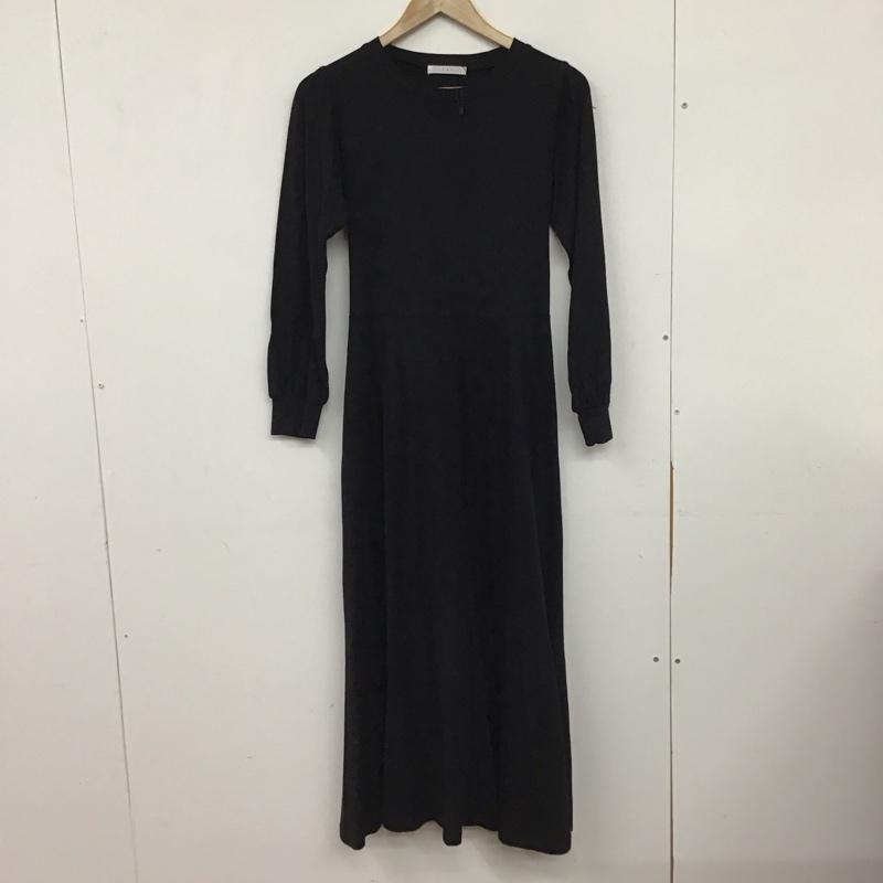 ケービーエフ KBF ワンピース ロングスカート カットソーワンピース 長袖 ONE SIZE 無地 黒 / ブラック / black レディース USED 古着 中古 10154976