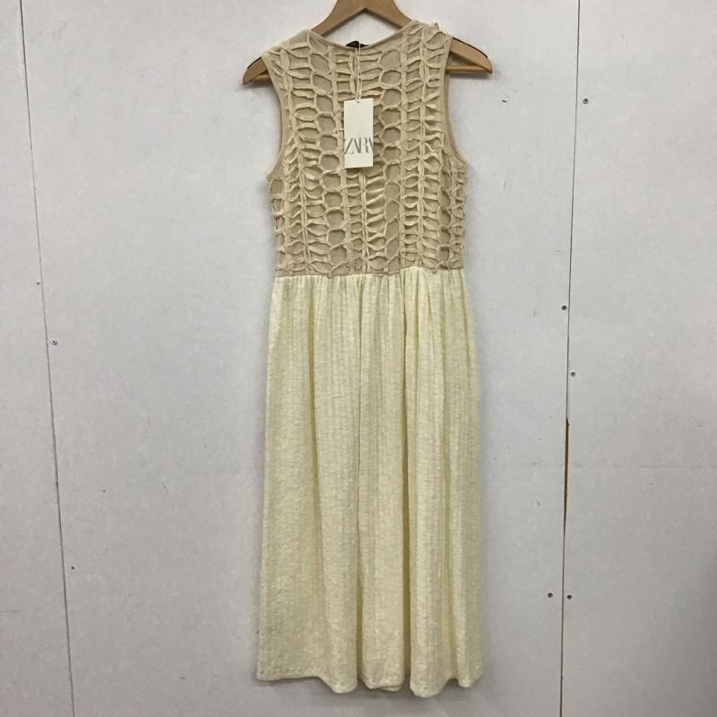 ザラ ZARA ワンピース ロングスカート 2712 312 712 ノースリーブ タグ付き S 無地 ベージュ / ベージュ / beige X アイボリー / アイボリー / レディース USED 古着 中古 10154977