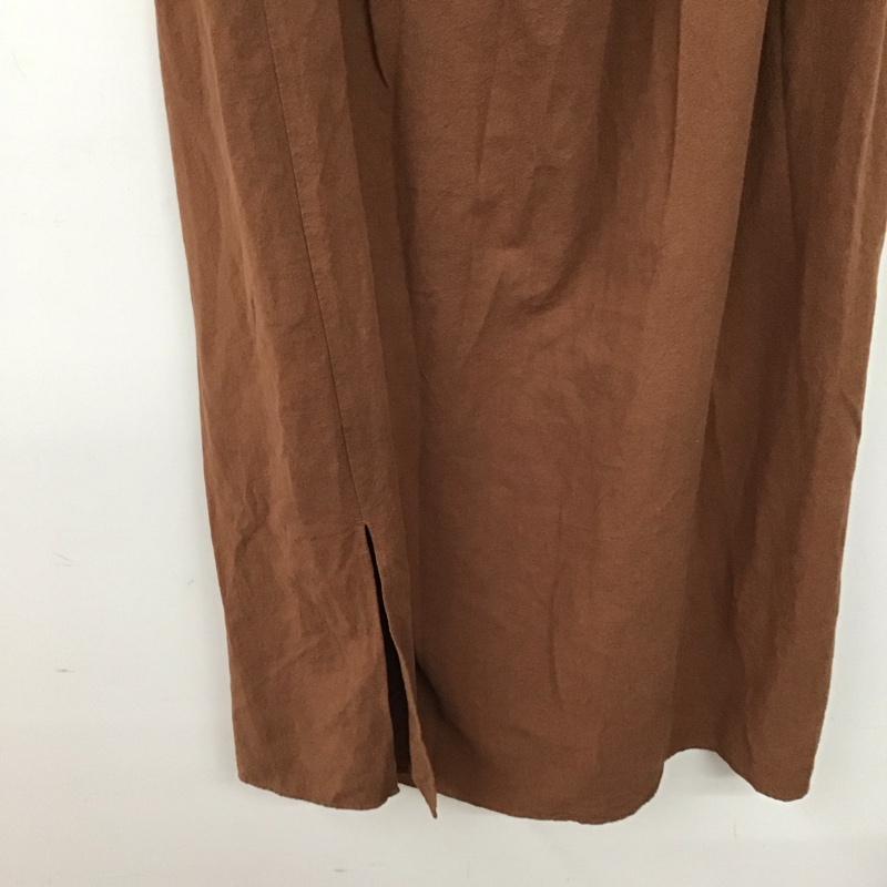 アナザーエディション Another Edition ワンピース ロングスカート 5626-199-2952 シャーリング 長袖 無地 茶 / ブラウン / brown レディース USED 古着 中古 10154978