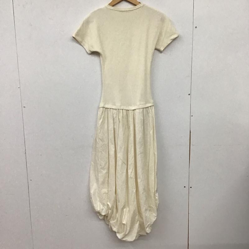 ザラ ZARA ワンピース ロングスカート 4174 208 712 コンビバルーンワンピース 半袖 S 無地 アイボリー / アイボリー / レディース USED 古着 中古 10154983