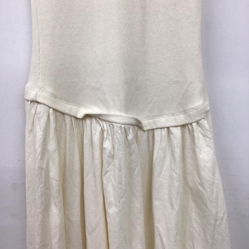 ザラ ZARA ワンピース ロングスカート 4174 208 712 コンビバルーンワンピース 半袖 S 無地 アイボリー / アイボリー / レディース USED 古着 中古 10154983