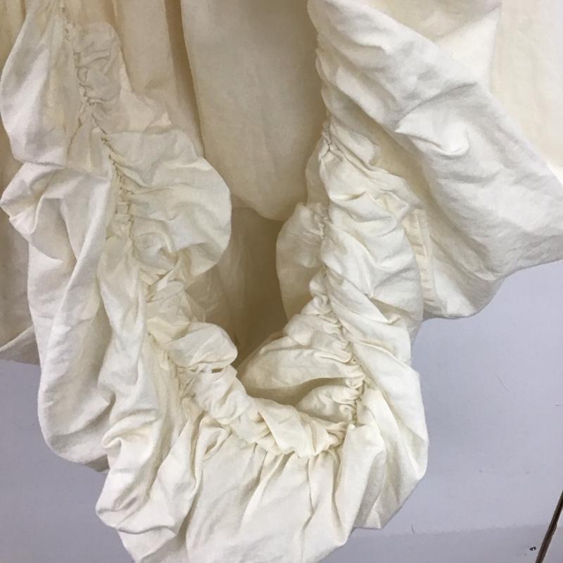 ザラ ZARA ワンピース ロングスカート 4174 208 712 コンビバルーンワンピース 半袖 S 無地 アイボリー / アイボリー / レディース USED 古着 中古 10154983