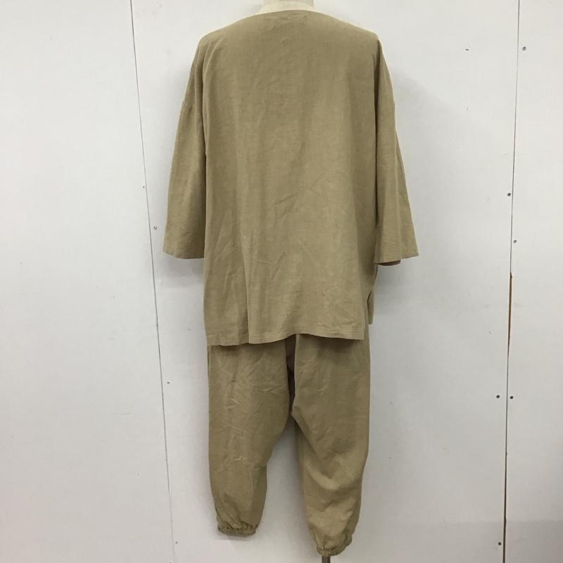 古着 USED セットアップ セットアップ Jih Nunc コットンリネンキーネック7分袖プルオーバーシャツ バルーンパンツ L 無地 ベージュ / ベージュ / beige メンズ USED 古着 中古 10154984