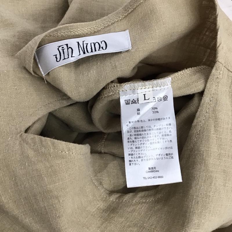 古着 USED セットアップ セットアップ Jih Nunc コットンリネンキーネック7分袖プルオーバーシャツ バルーンパンツ L 無地 ベージュ / ベージュ / beige メンズ USED 古着 中古 10154984