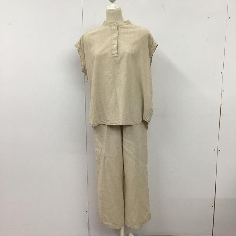 フリークスストア FREAK S STORE セットアップ セットアップ 252-3088 リネンブレンドスキッパーシャツ イージーパンツ FREE 無地 ベージュ / ベージュ / beige レディース USED 古着 中古 10154993