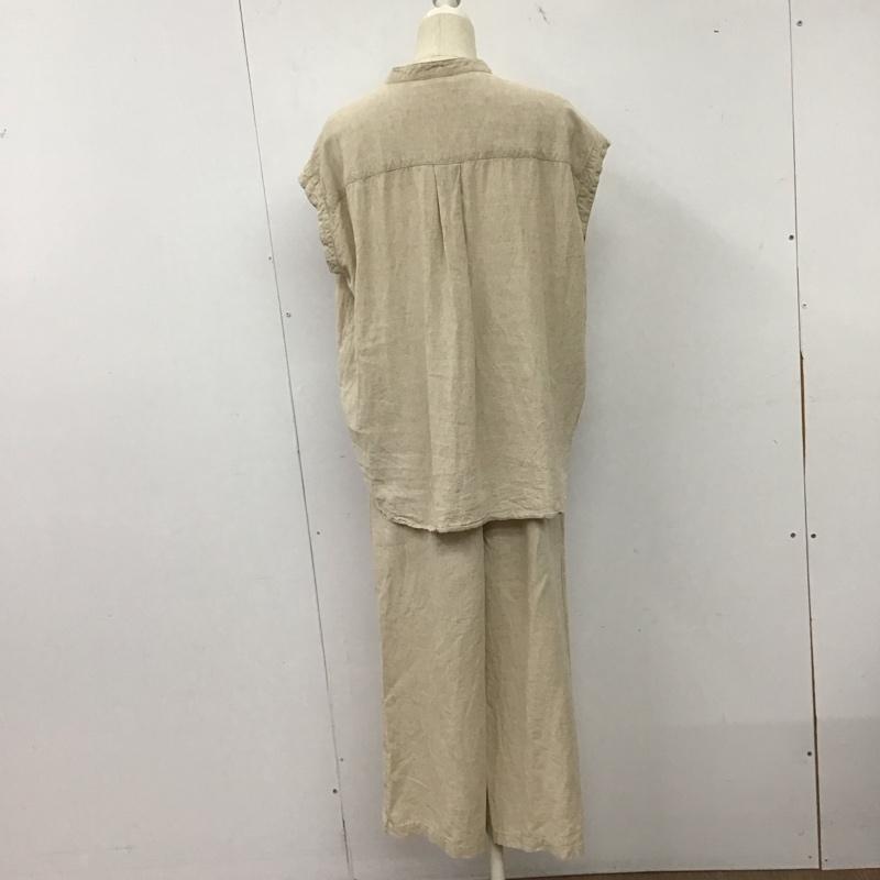 フリークスストア FREAK S STORE セットアップ セットアップ 252-3088 リネンブレンドスキッパーシャツ イージーパンツ FREE 無地 ベージュ / ベージュ / beige レディース USED 古着 中古 10154993