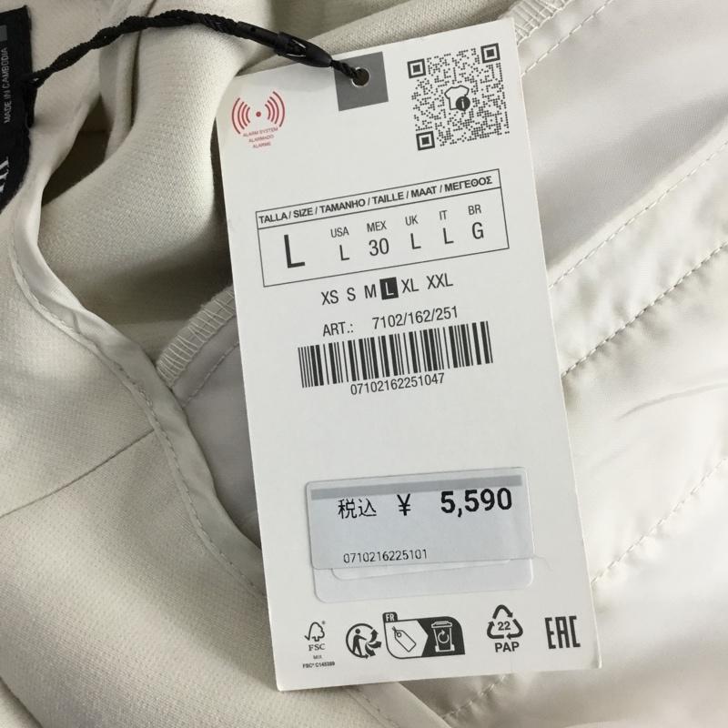 ザラ ZARA パンツ スラックス 7102/162/251 ハイウエストパンツ タグ付 L 無地 オフホワイト / オフホワイト / レディース USED 古着 中古 10154995