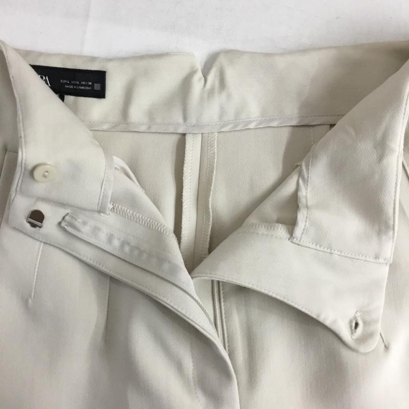 ザラ ZARA パンツ スラックス 7102/162/251 ハイウエストパンツ タグ付 L 無地 オフホワイト / オフホワイト / レディース USED 古着 中古 10154995