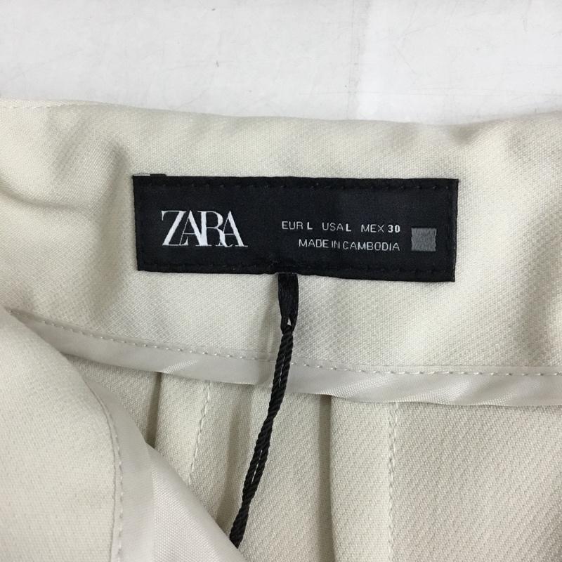 ザラ ZARA パンツ スラックス 7102/162/251 ハイウエストパンツ タグ付 L 無地 オフホワイト / オフホワイト / レディース USED 古着 中古 10154995