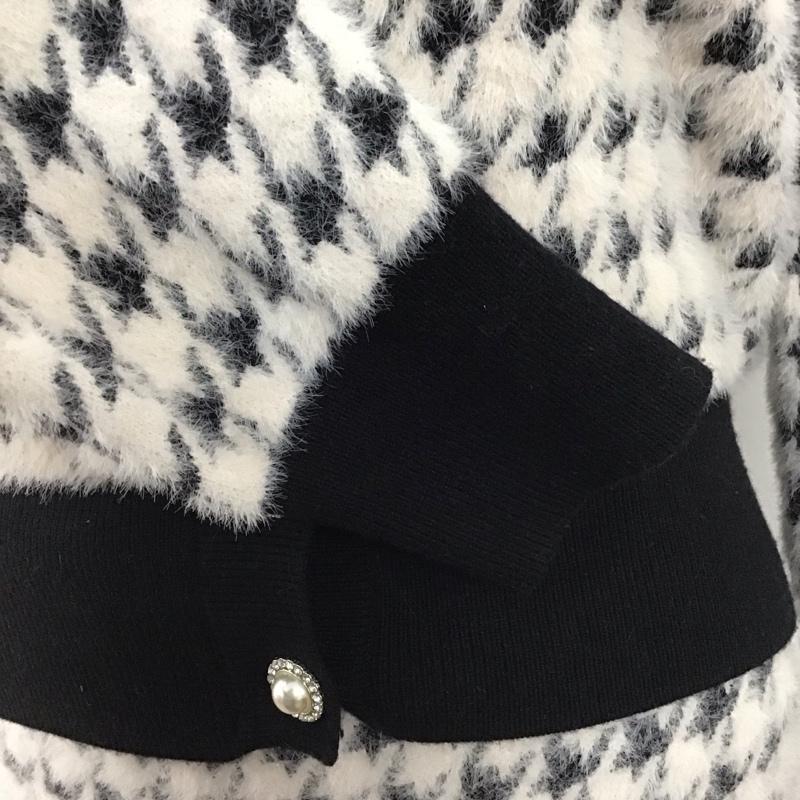 ゲス Guess セットアップ セットアップ W4RR19 Z3DA0 ウール混カーディガン タイトスカート S 千鳥格子 黒 / ブラック / black X 桃 / ピンク / pink レディース USED 古着 中古 10155001