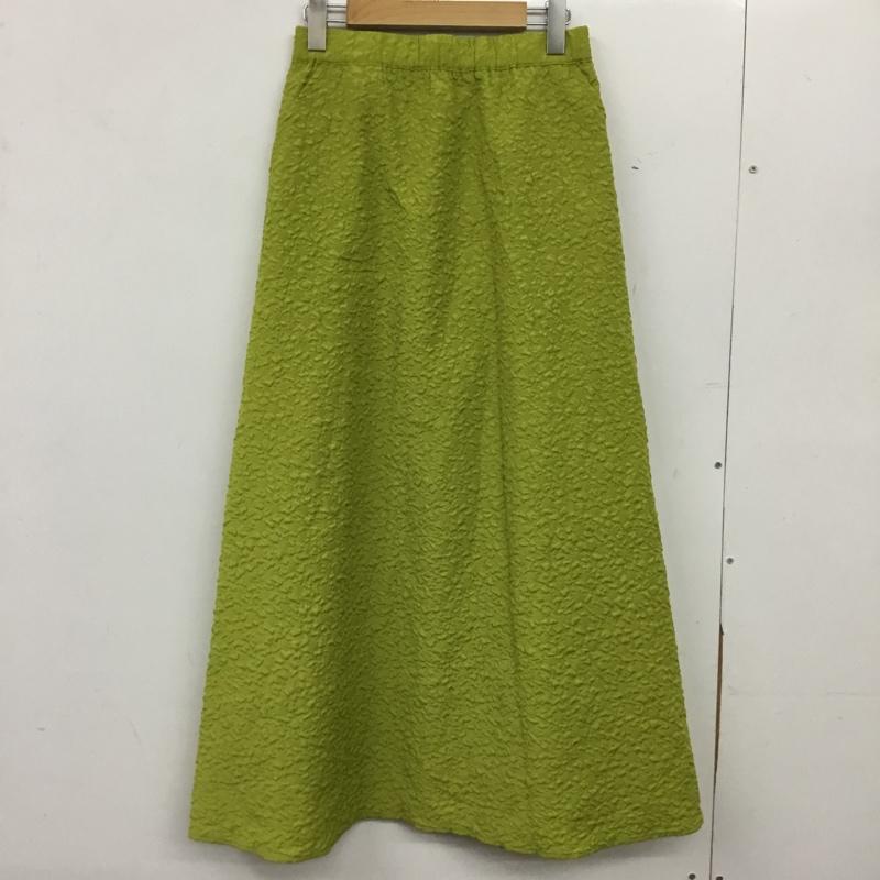 リエディ Re:EDIT スカート ロングスカート L 無地 黄緑 / イエローグリーン / レディース USED 古着 中古 10155007