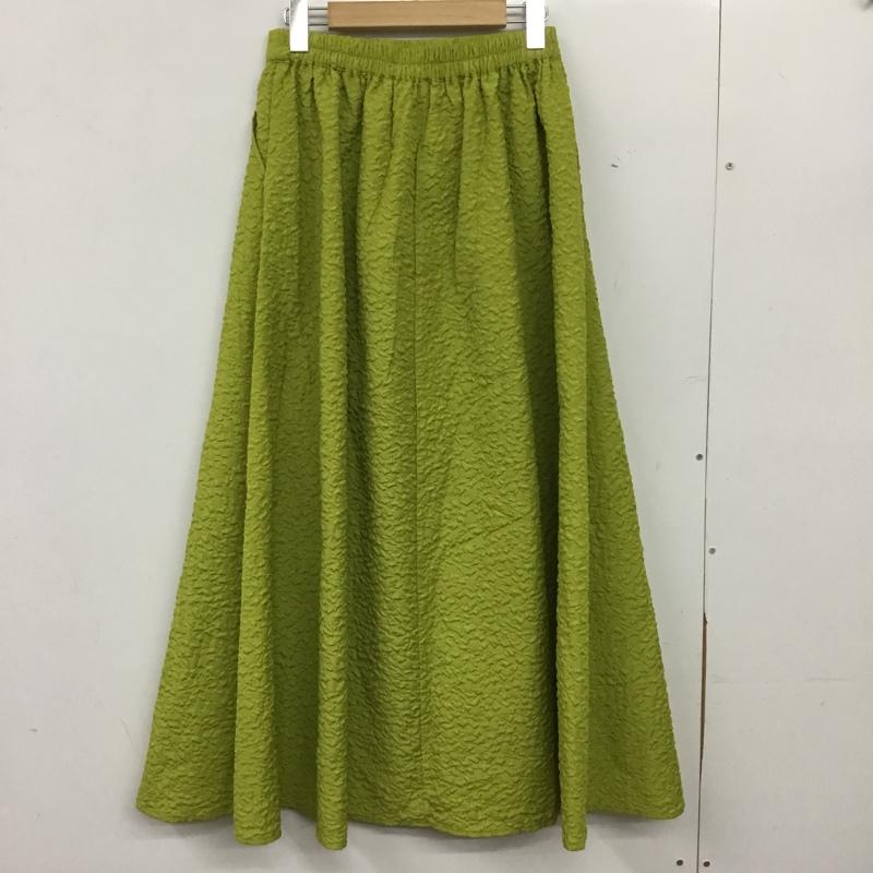 リエディ Re:EDIT スカート ロングスカート L 無地 黄緑 / イエローグリーン / レディース USED 古着 中古 10155007