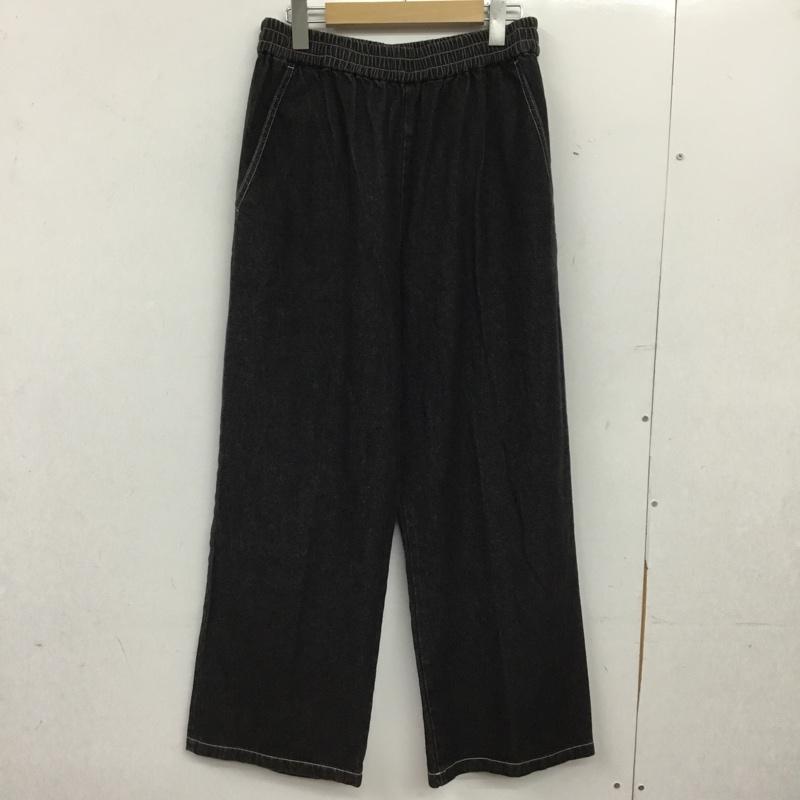 スタディオクリップ studio CLIP パンツ デニム、ジーンズ L 無地 黒 / ブラック / black レディース USED 古着 中古 10155011
