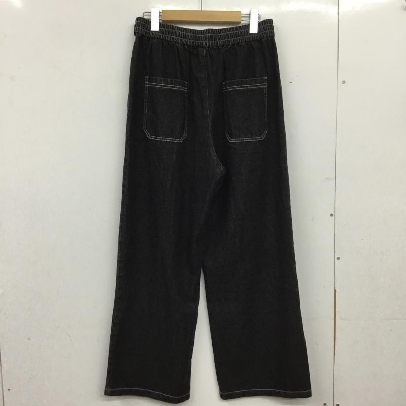 スタディオクリップ studio CLIP パンツ デニム、ジーンズ L 無地 黒 / ブラック / black レディース USED 古着 中古 10155011