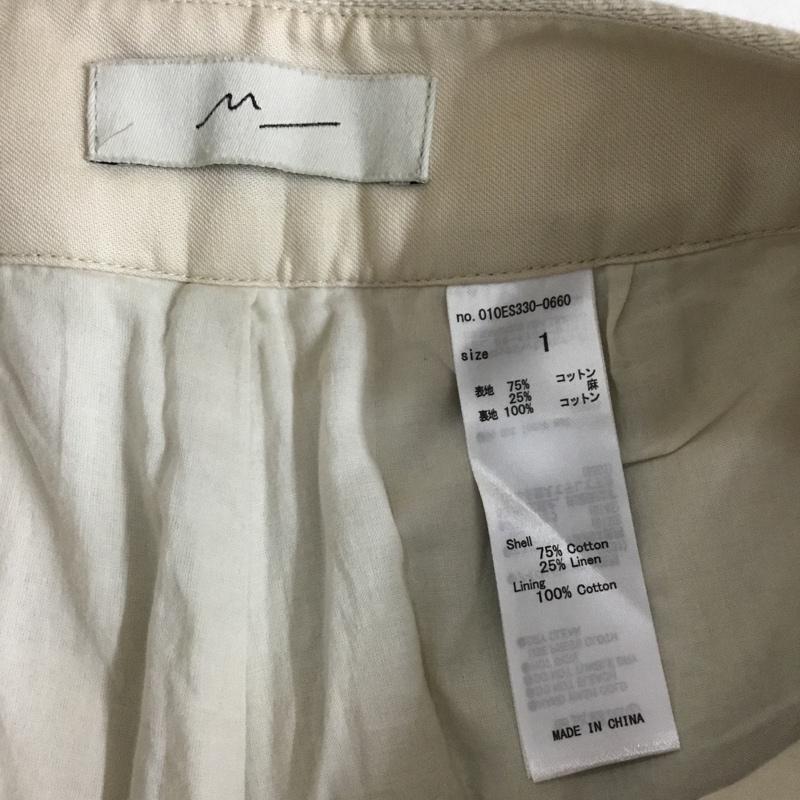 エムアンダーバー M_ パンツ スラックス 010ES330-0660 LINEN BLEND PANTS 麻素材 1 無地 オフホワイト / オフホワイト / レディース USED 古着 中古 10155013