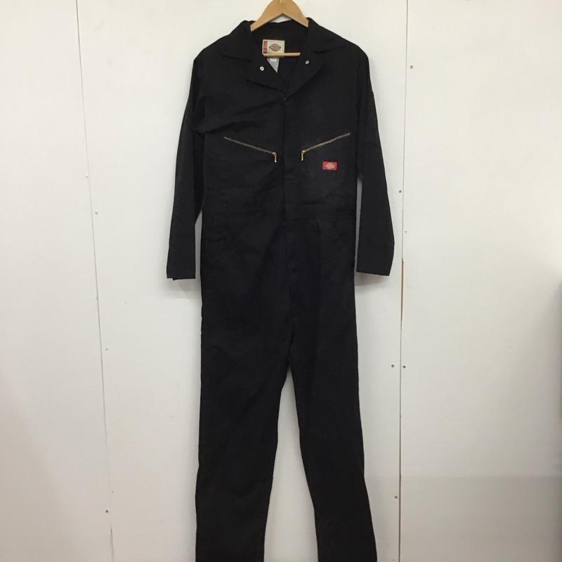 ディッキーズ Dickies ワンピース・ドレス・オールインワン ワンピース・ドレス・オールインワン オールインワン 長袖 ロゴ、文字 黒 / ブラック / black メンズ USED 古着 中古 10155017