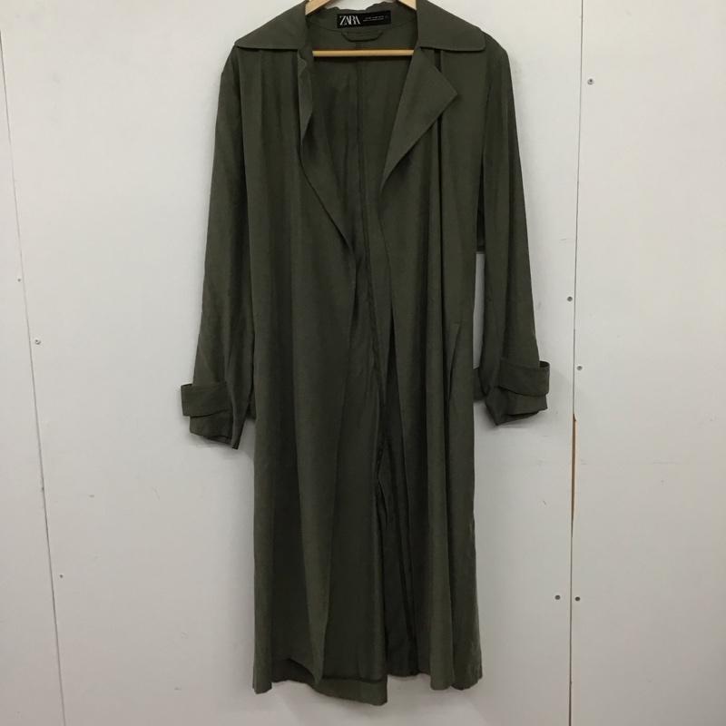 ザラ ZARA コート コート一般 5071 823 505 ロングコート 薄手コート XS 無地 カーキ / カーキ / khaki レディース USED 古着 中古 10155018