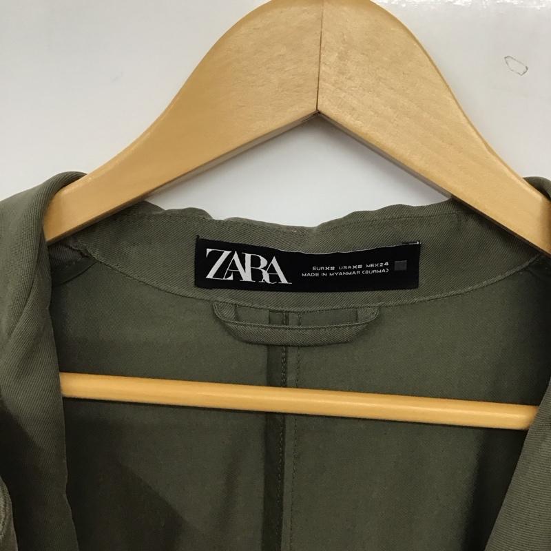 ザラ ZARA コート コート一般 5071 823 505 ロングコート 薄手コート XS 無地 カーキ / カーキ / khaki レディース USED 古着 中古 10155018