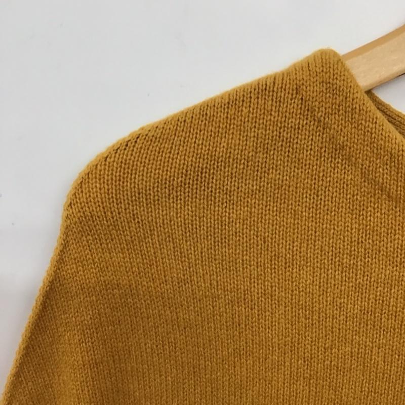 マカフィー MACPHEE ワンピース ひざ丈スカート 12-06-24-06202 ニットワンピース 半袖 38 無地 黄 / イエロー / yellow レディース USED 古着 中古 10155021