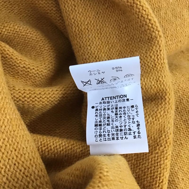 マカフィー MACPHEE ワンピース ひざ丈スカート 12-06-24-06202 ニットワンピース 半袖 38 無地 黄 / イエロー / yellow レディース USED 古着 中古 10155021