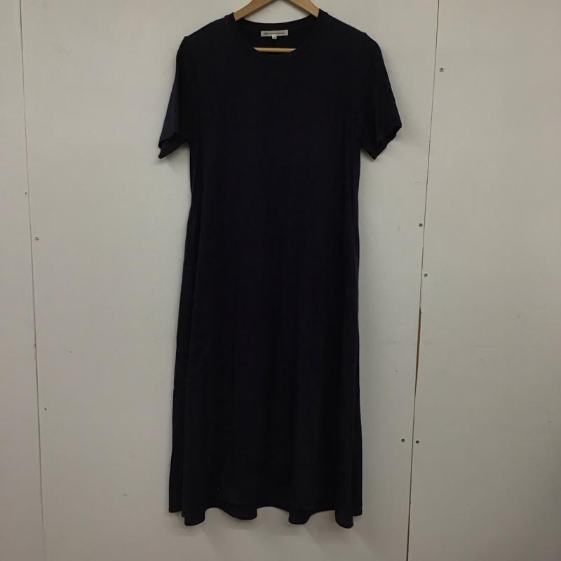 ニジュウサンク 23区 ワンピース ロングスカート 半袖 カットソーワンピース 38 無地 紺 / ネイビー / navy レディース USED 古着 中古 10155037