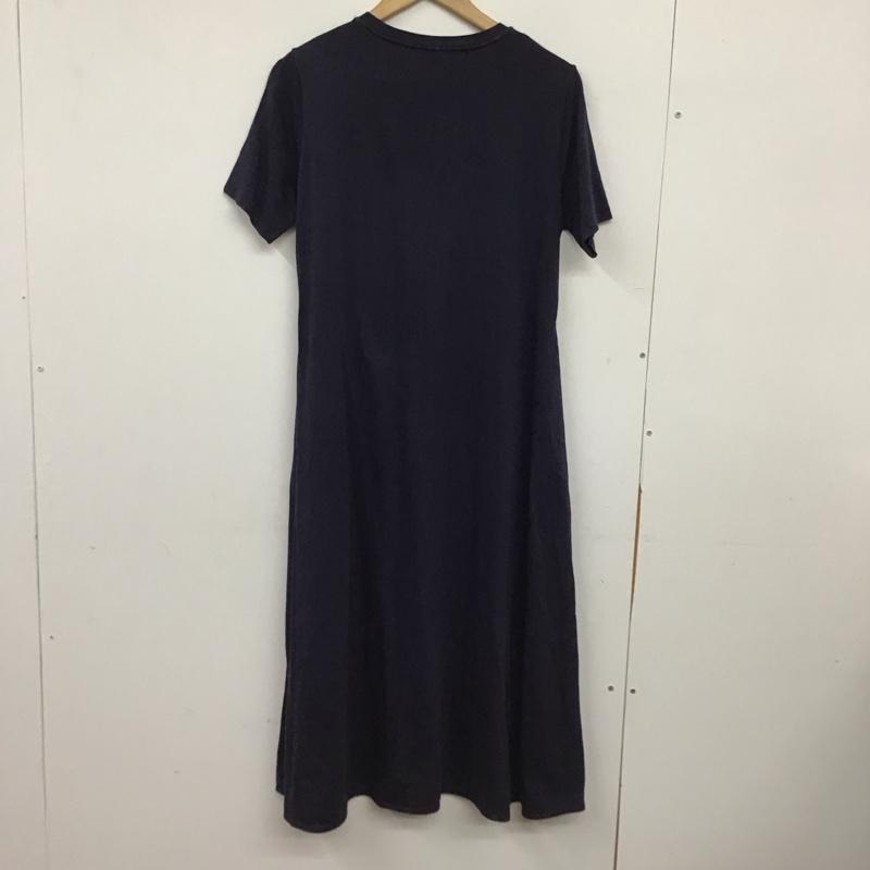 ニジュウサンク 23区 ワンピース ロングスカート 半袖 カットソーワンピース 38 無地 紺 / ネイビー / navy レディース USED 古着 中古 10155037
