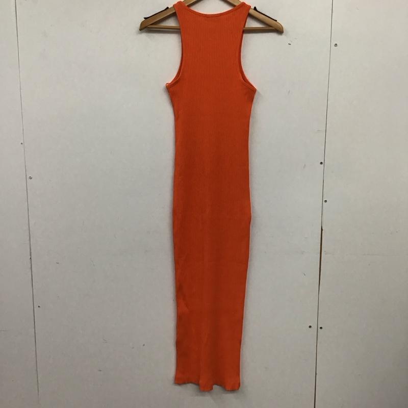 ザラ ZARA ワンピース ロングスカート 4424 158 615 リブ ノースリーブ S 無地 橙 / オレンジ / orange レディース USED 古着 中古 10155038