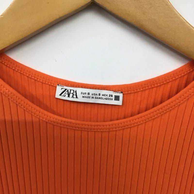 ザラ ZARA ワンピース ロングスカート 4424 158 615 リブ ノースリーブ S 無地 橙 / オレンジ / orange レディース USED 古着 中古 10155038