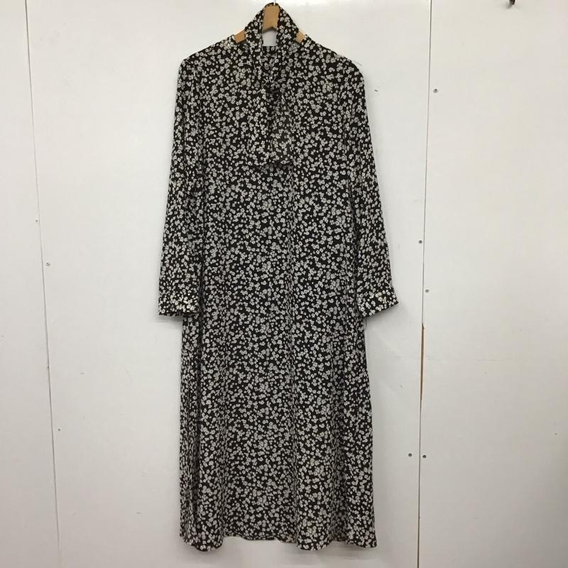 スナイデル SNIDEL ワンピース ロングスカート SWFO195035 長袖 タグ付き FREE 花柄 黒 / ブラック / black レディース USED 古着 中古 10155039