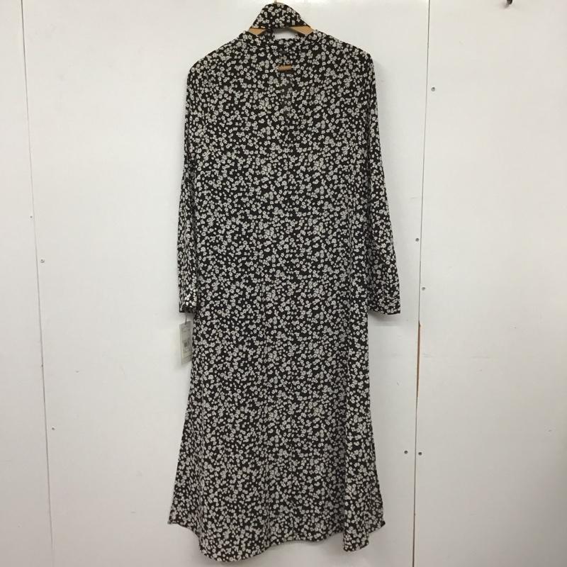 スナイデル SNIDEL ワンピース ロングスカート SWFO195035 長袖 タグ付き FREE 花柄 黒 / ブラック / black レディース USED 古着 中古 10155039