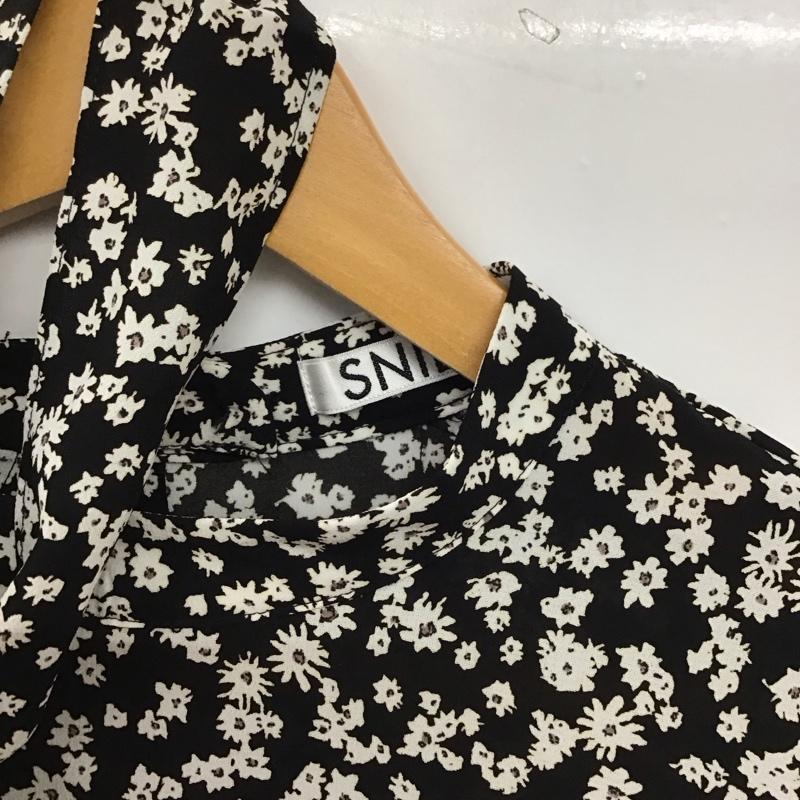 スナイデル SNIDEL ワンピース ロングスカート SWFO195035 長袖 タグ付き FREE 花柄 黒 / ブラック / black レディース USED 古着 中古 10155039