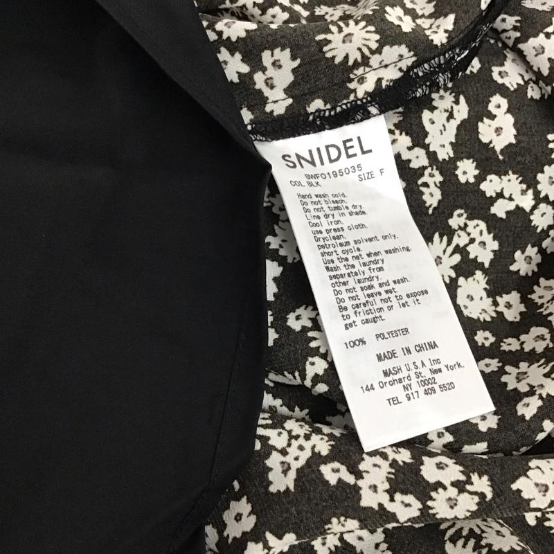スナイデル SNIDEL ワンピース ロングスカート SWFO195035 長袖 タグ付き FREE 花柄 黒 / ブラック / black レディース USED 古着 中古 10155039