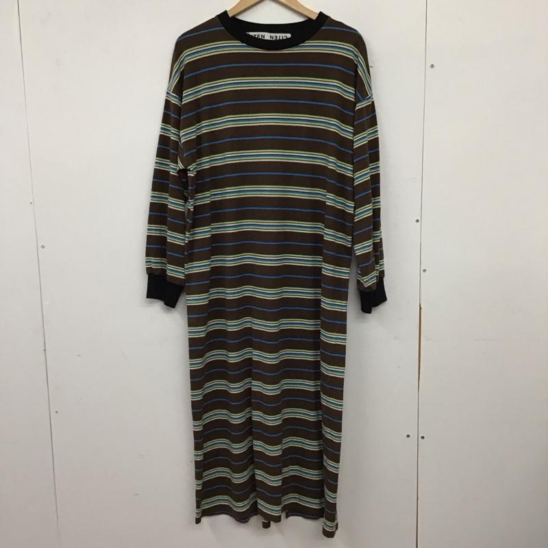 シテン CITEN ワンピース ロングスカート 4226-699-0061 カットソーワンピース バックスリット 長袖 M ボーダー柄 マルチカラー / マルチカラー / multicolor レディース USED 古着 中古 10155040